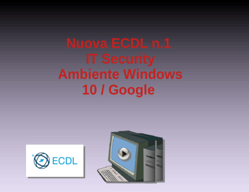 Video Nuova ECDL – Modulo IT Security n.1