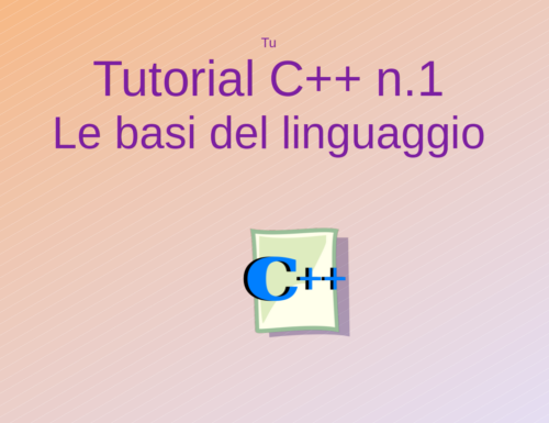 Tutorial C++ n.1