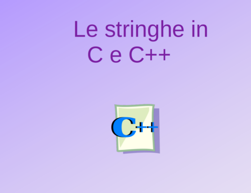 Le Stringhe in C e C++