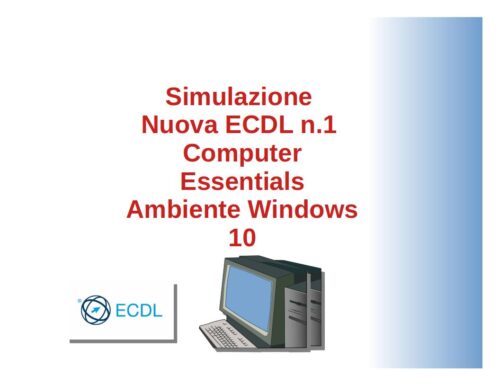Simulazione Nuova ECDL – Computer Essentials n.1