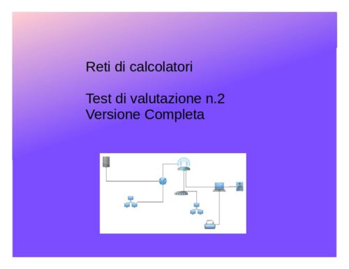 Test di autovalutazione – Reti di Calcolatori n.2