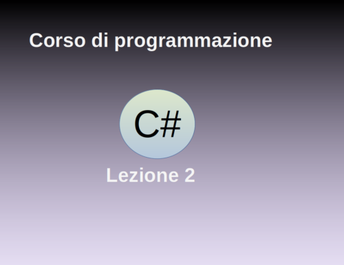 Corso C# – Lezione 2