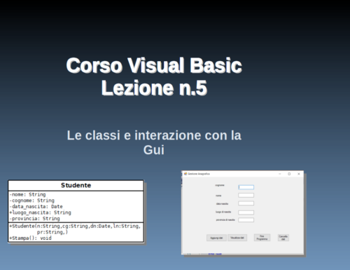 Corso Visual Basic – Lezione 5