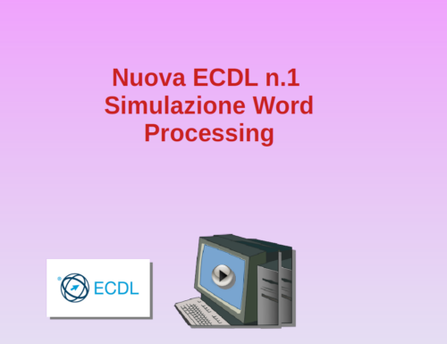 Test n.1 – Modulo ICDL/ECDL – Word Processing