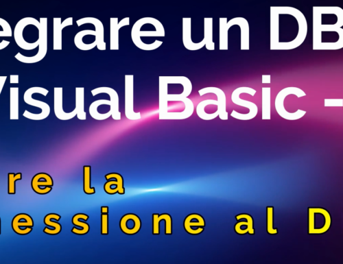 Integrare un database in un’applicazione Visual Basic Windows Forms