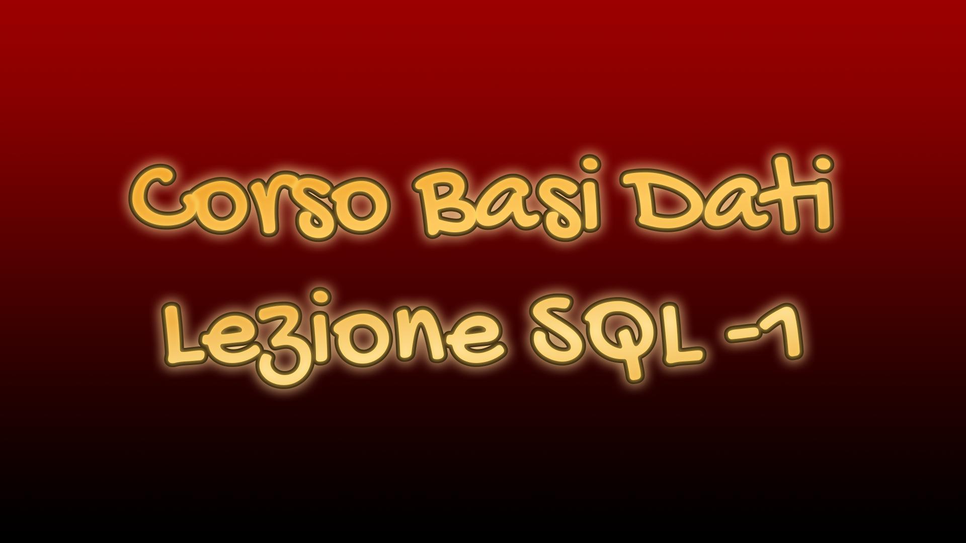 Immagine di copertina dell'articolo lezione 1 sql